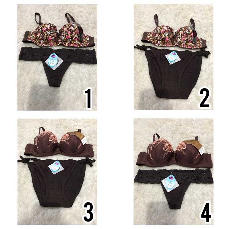 MIX N MATCH BRA TANPA KAWAT BUSA TIPIS/ TANPA BUSA SET CD TRANSPARAN MOTIF BRUKAT
