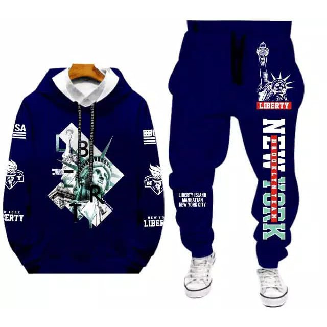 SWEATER DAN CELANA HOODIE PRIA MOTIF SABLON LIBERTY