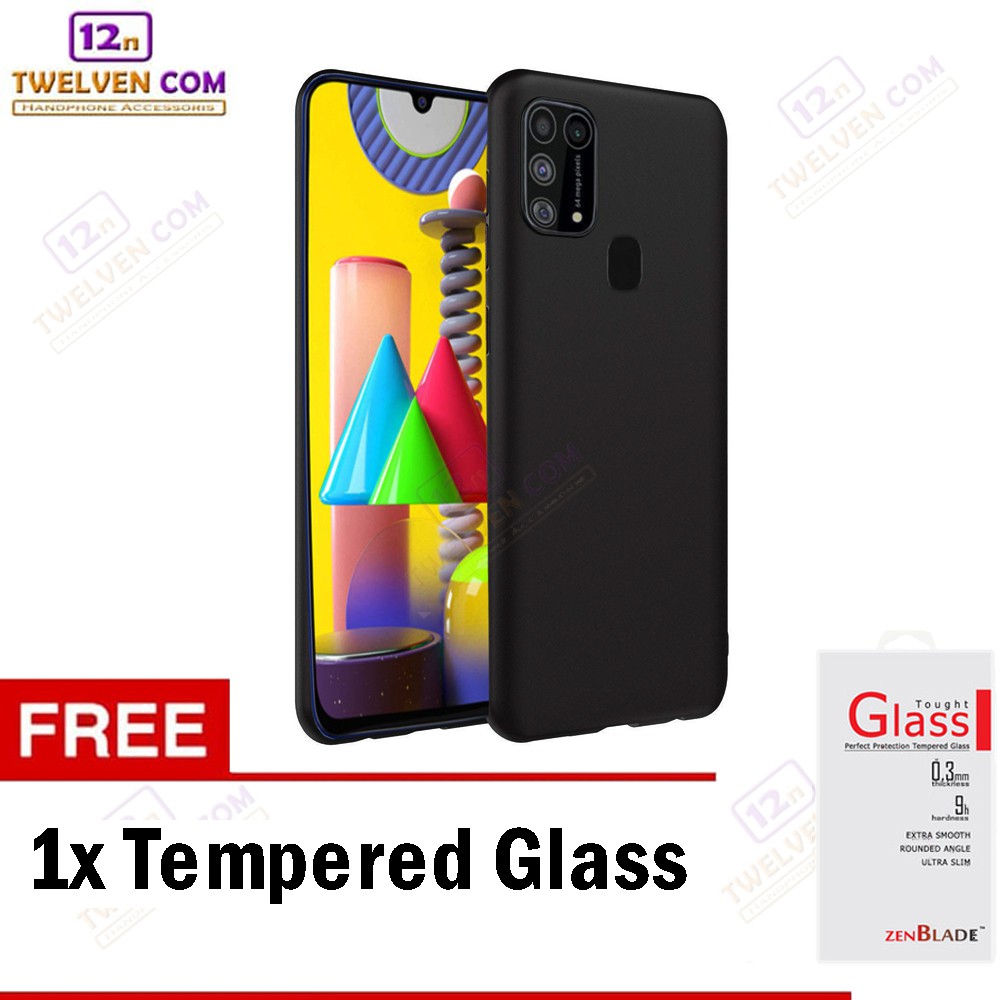 Case Ultra Slim Matte For Samsung M31 - Free Tempered Glass