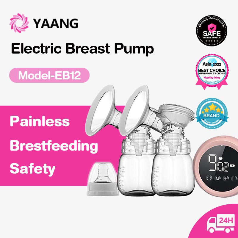Image of Yaang EB12 Double Bottle Pompa ASI Elektrik Electric Breast Pump Portable Rechargeable Mama's Choice #0