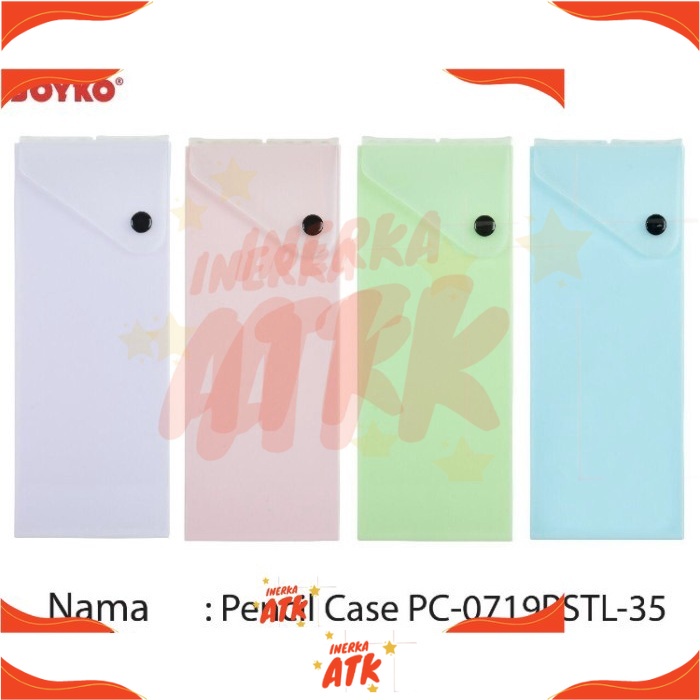 

Pencil Case / Tempat Pensil Pastel Joyko PC-0719PSTL-35 / Box Alat Tulis / Desk Set / Tempat Pensil Merah Muda Pink Biru Muda Ungu Hijau Berwarna