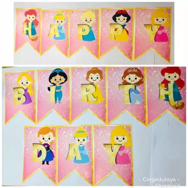 Banner PRINCESS Ulang Tahun Anak