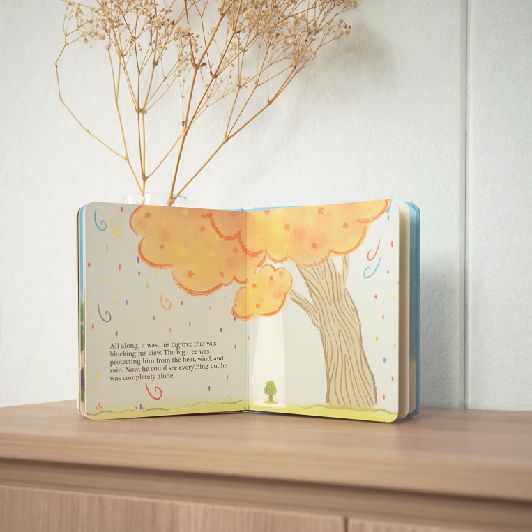 Learning Time Little Tree - Buku Cerita Tentang Pohon Beautiful Illustration About Life A Tree Edukasi Bahasa, Sosial Emosi Balita