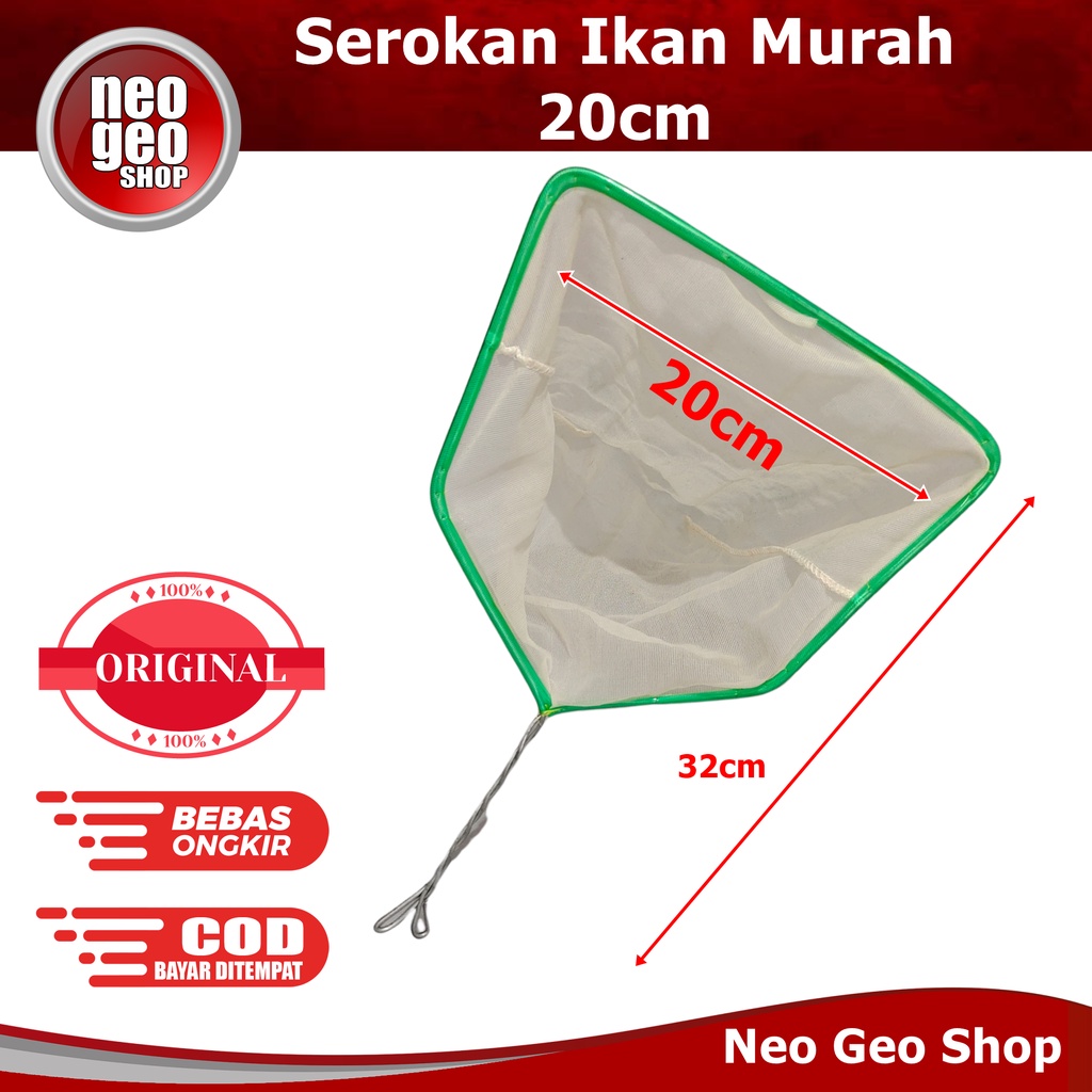 Serokan Ikan MURAH 20 cm 20cm sSser Saringan Aquarium Aquascape