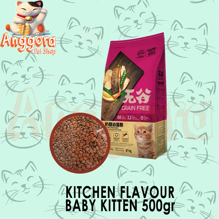 Makanan Kucing kering premium KITCHEN FLAVOR for Kitten &amp; Baby Kitten 500gr