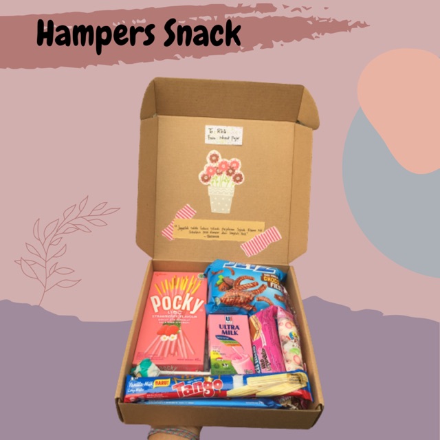 

Hampers Snack | Hadiah Ulang tahun | Hadiah Wisuda | Hadiah Anniversarry | Gift box