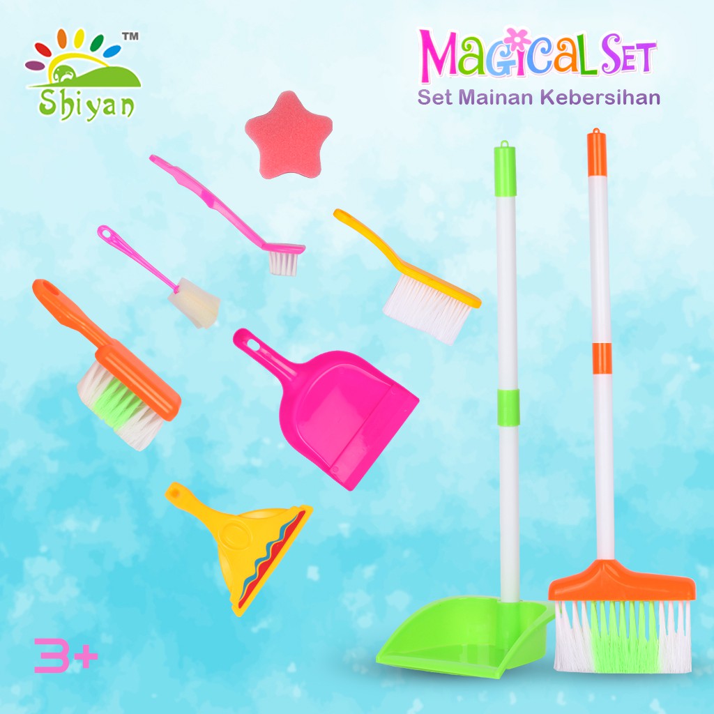 [Shiyan] mainan peran / mainan edukasi anak / mainan bersih bersih / mainan sapu sekop pel cleaning set toys education