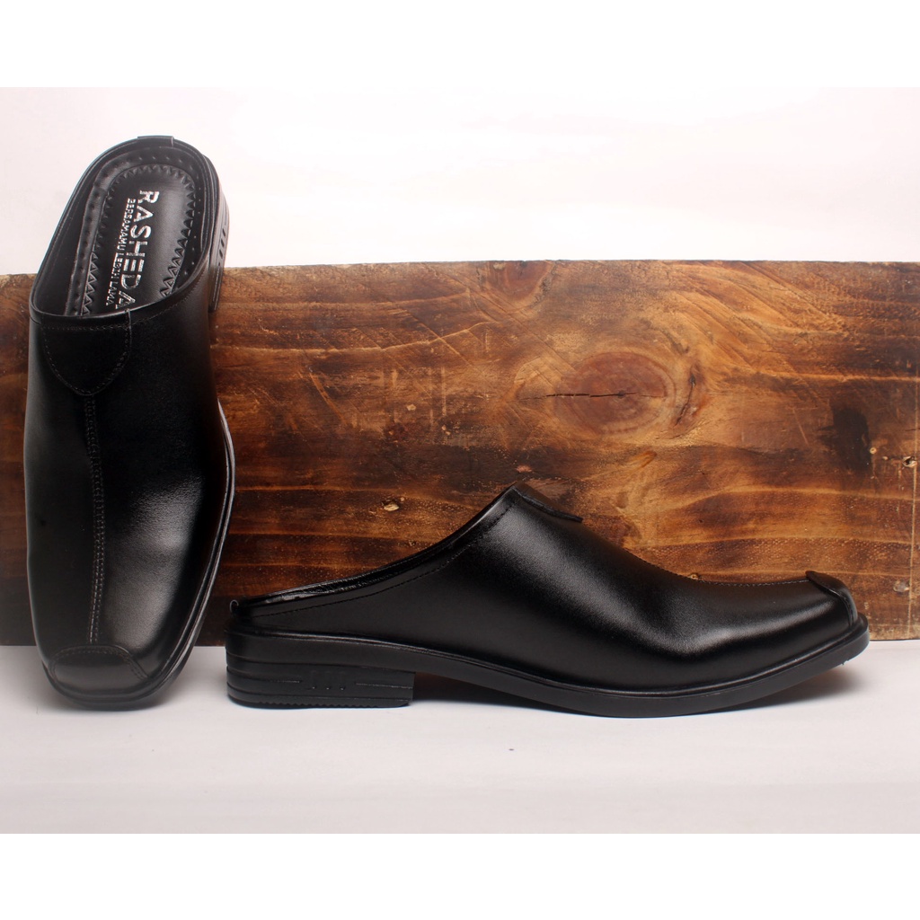 Sepatu Sandal  Pria Kulit Asli Rasheda VL 04 Selop Tutong Big Size Jumbo