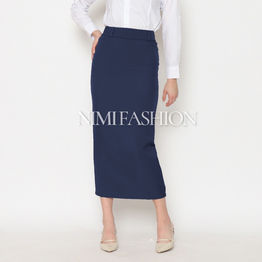 ROK KERJA WANITA / ROK REMPEL KERJA / ROK FORMAL / ROK PANJANG POLOS / ROK KANTOR-3