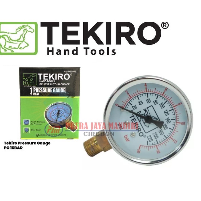 Tekiro Pressure  Gauge For Compressor 16 Bar / Pressure Gauge / Alat Ukur Tekanan Air