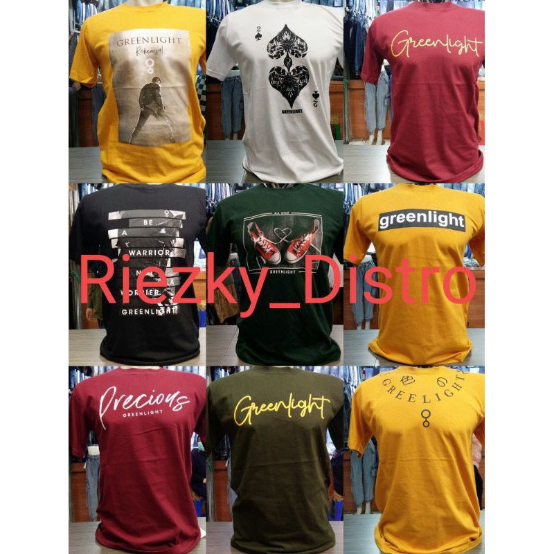 BAJU KAOS PRIA MEREK GREENLIGHT / KAOS ARIEL / ORIGINAL / KAOS DISTRO BANDUNG / KAOS COD