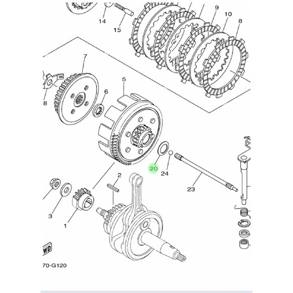 WASHER RING RUMAH KOPLING BYSON  KARBU FI VIXION OLD LAMA NVL NVA JUPITER MX 135 NEW NJMX ORIGINAL YGP 90208-20003