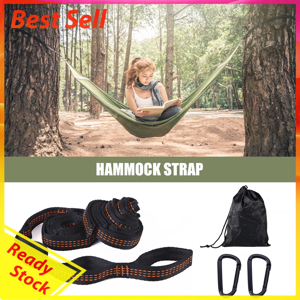 2pcs 3m High Strength Hammock Straps Kit Outdoor Camping Tree Hanging Rope