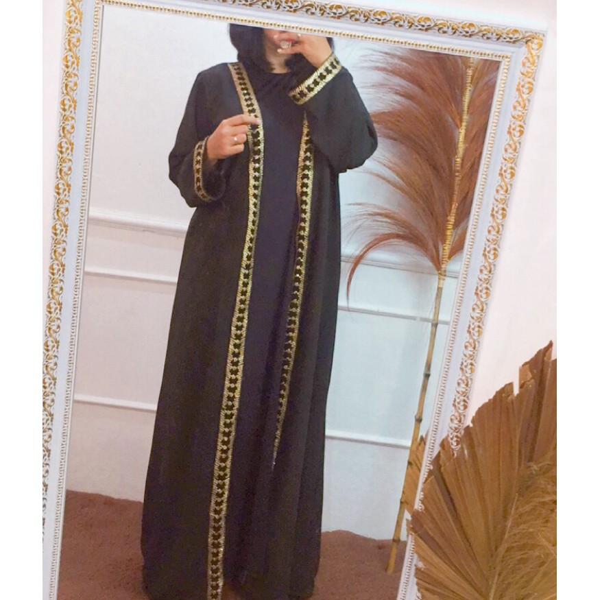 Abaya Dubai List Gold | Abaya Dubai List Silver | Abaya Dubai Black | Abaya Arab Black