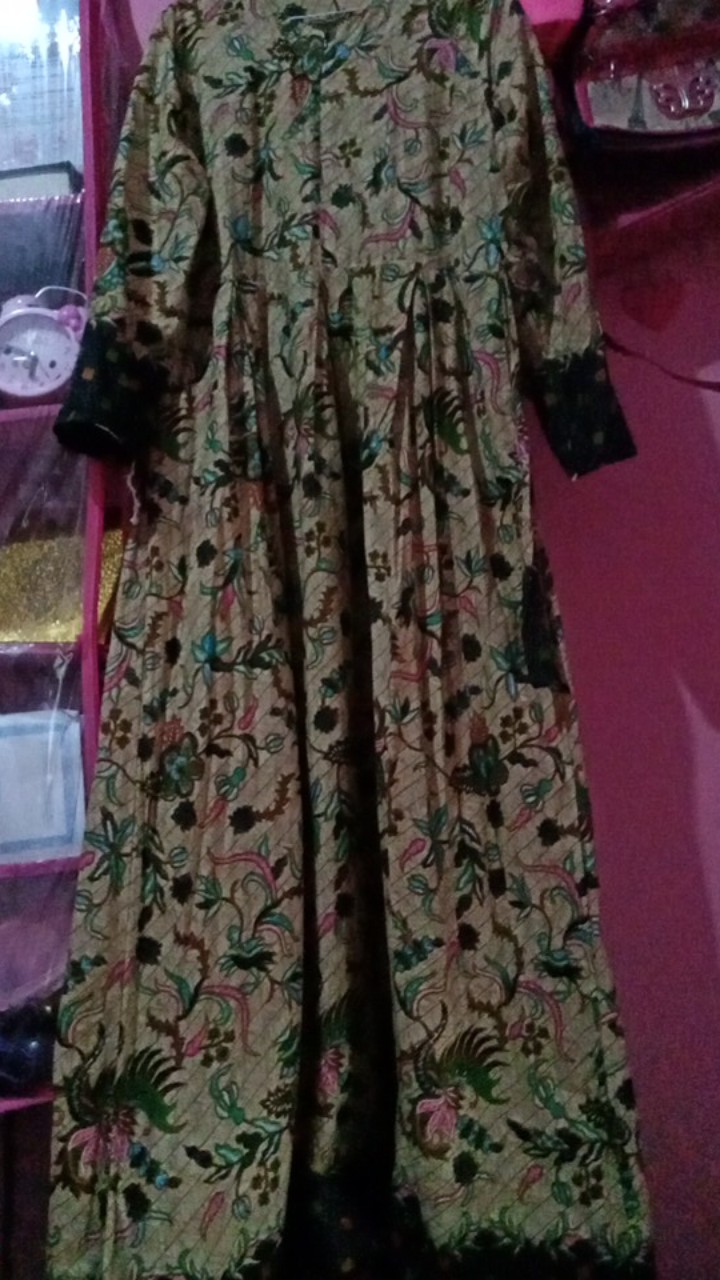 Gamis Batik Manggar, Padi,sekar,cantik,kubis,kipas,daun,kupu,nadine,gendis,kawung,termurah