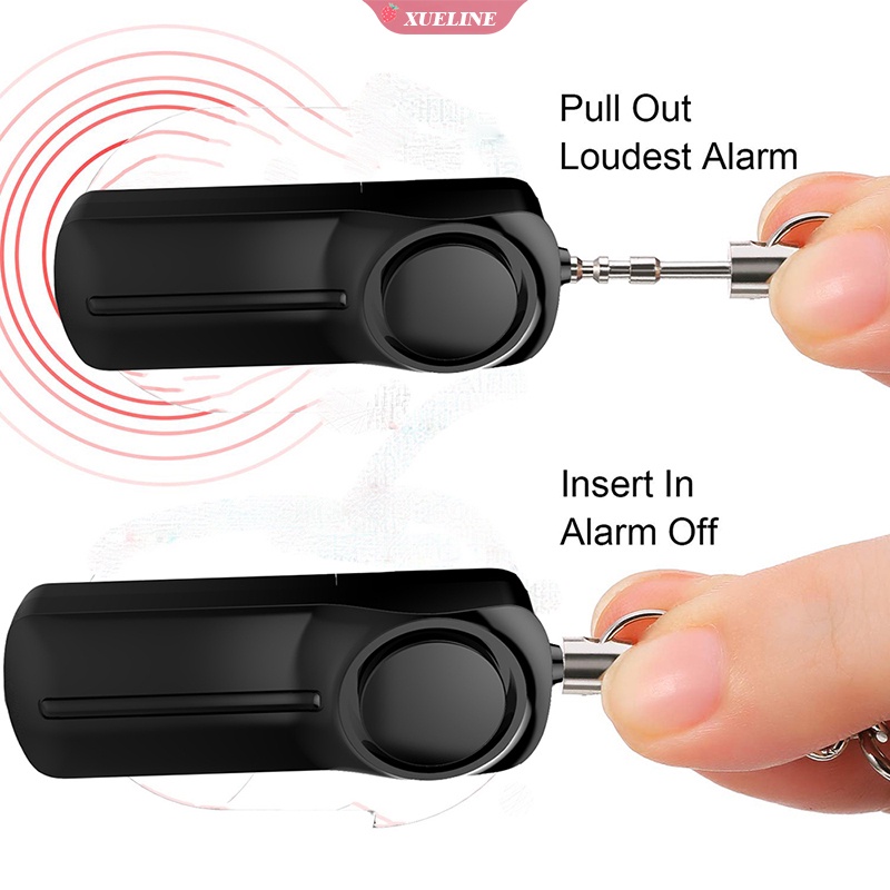 1pc Gantungan Kunci alarm Bela Diri 130dB Dengan Lampu LED SOS Untuk Keamanan Pribadi Anak / Orang Tua