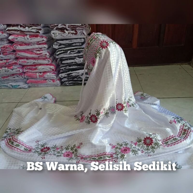 Mukena Semi Sutra Dewasa Kotak Bulgari Terusan Adem