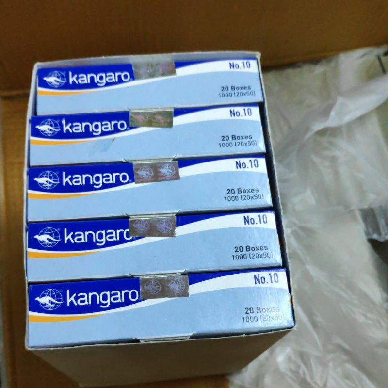 

Isi Staples Kangaro No. 10 (1 slof = Isi 5 Pak Besar)