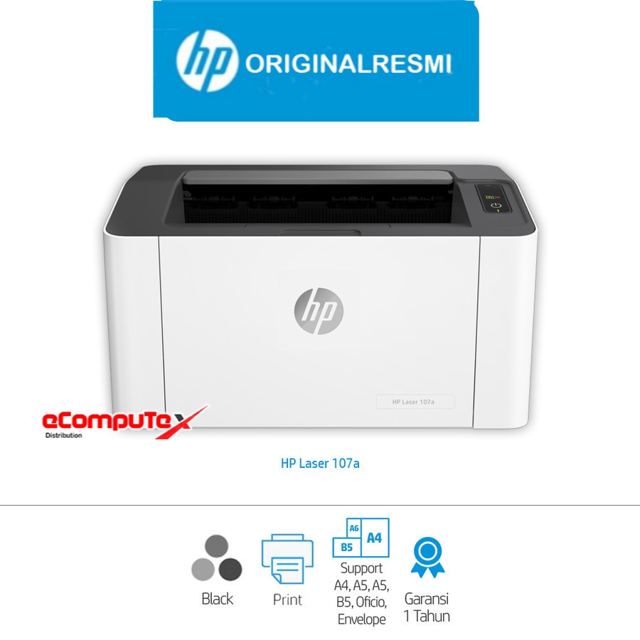 PRINTER HP LASERJET 107A   PRINT MONO / HP 107 A LASER   JET 21PPM - GARANSI RESMI