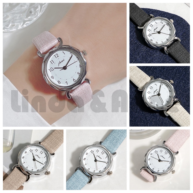 [COD] Jam Tangan Jhui Wanita Simple Dengan Strap Pu Analog Daily Fashion Import