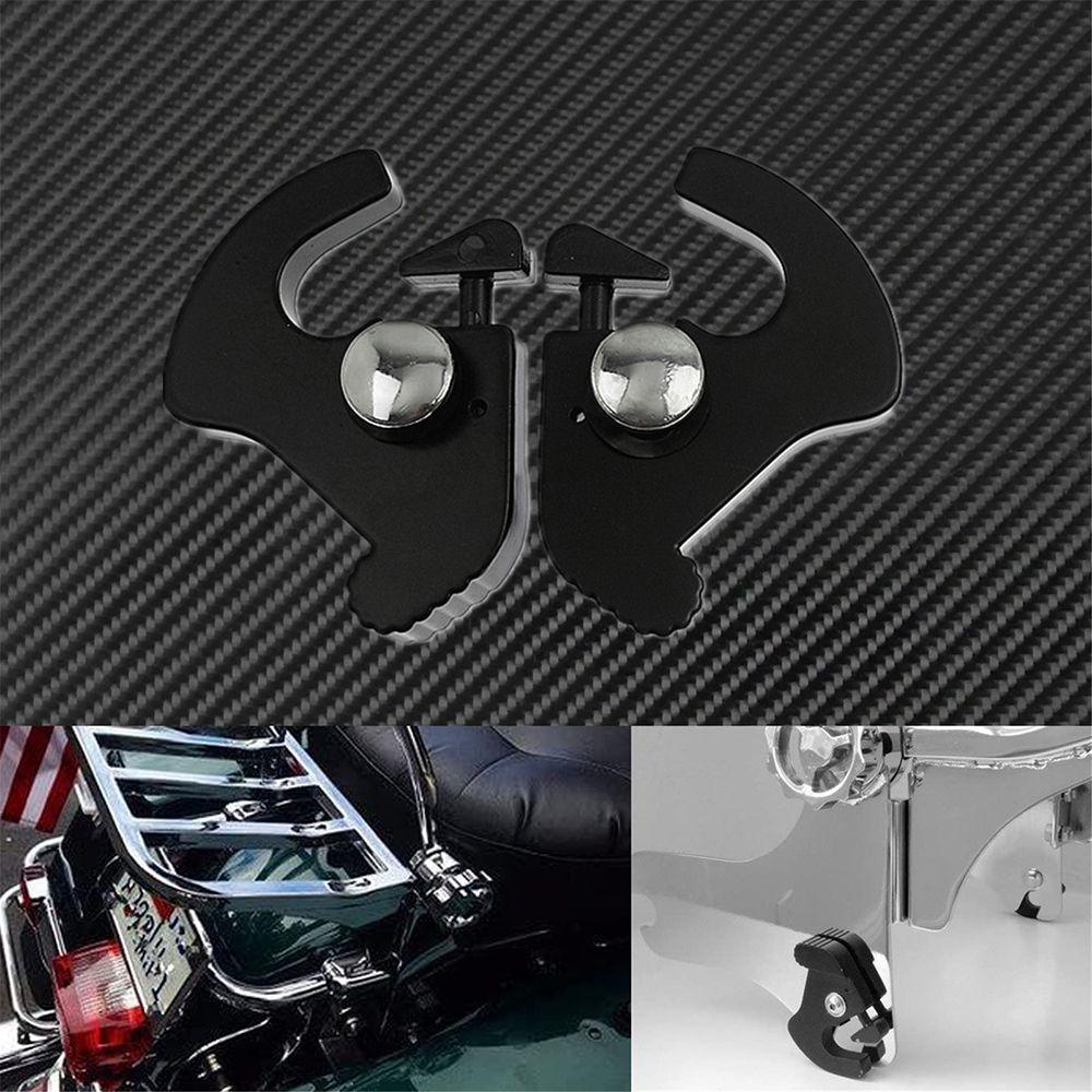 Populer 1pasang Rak Koper Kait Rotary Detachable Sandaran Motor Quick Release Buckle Untuk Harley