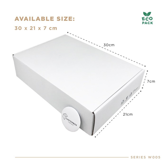 

Kardus Kotak White (30.0x21.0x7.0 cm) Dus Box Kemasan Premium Ready Stock