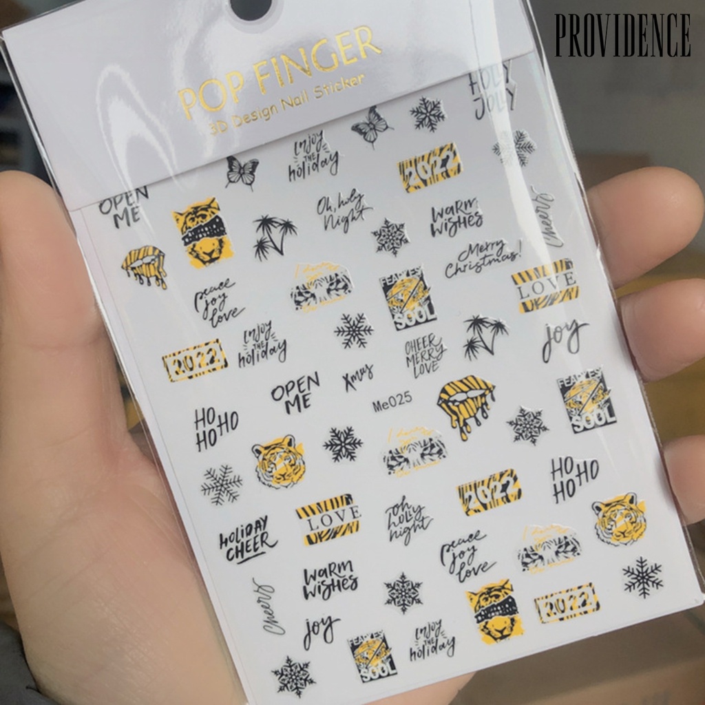 Providence Stiker Kuku Motif Kartun Harimau / Tahun Baru Imlek Untuk Manicure / Nail Art