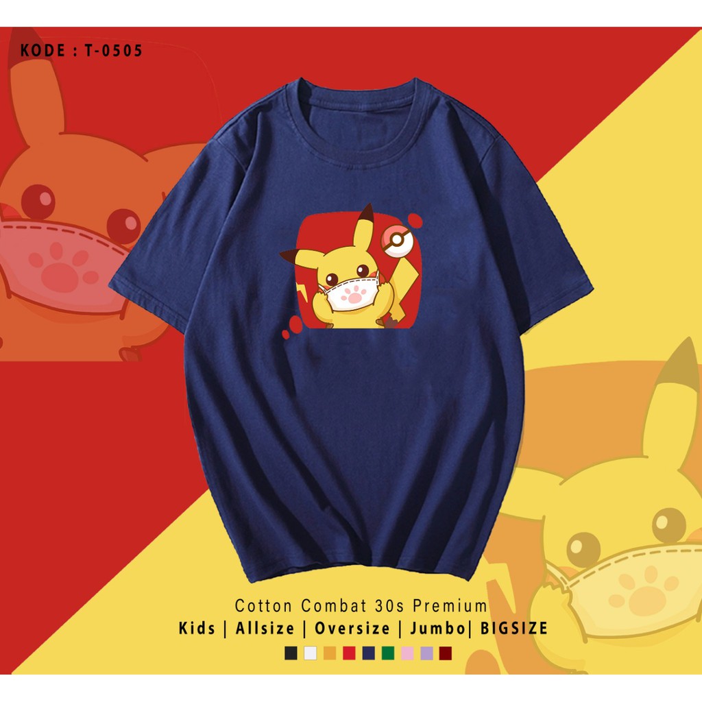 T-SHIRT EDITION PIKA UNISEX / TERMURAH BAJU KAOS KATUN LENGAN PENDEK / TUMBLR TEE / TERMURAH