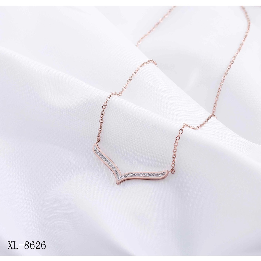 Kalung Titanium Permata Perhiasan Fashion 8626