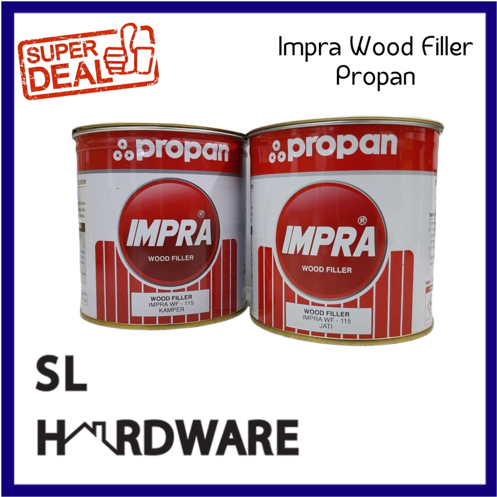 Impra Wood Filler Dempul Kayu Impra Jati Kamper Propan 1 KG