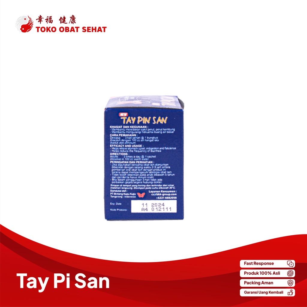 TAY PIN SAN 1 PACK obat sakit perut - perut kembung - diare manjur