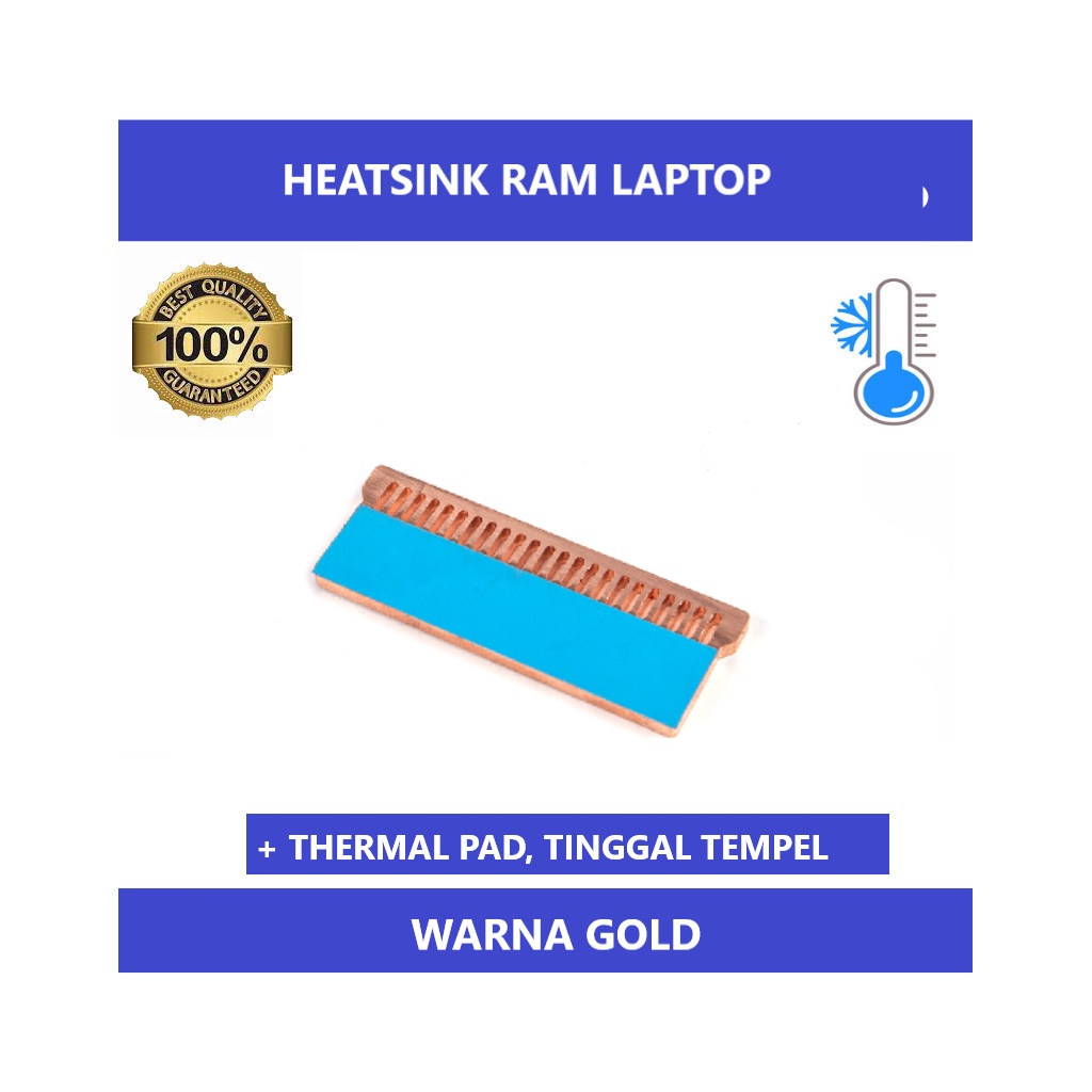 HEATSINK RAM LAPTOP TEMBAGA / COOPER SODIMM + THERMAL PAD