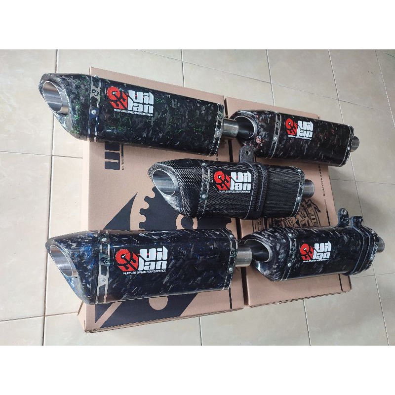 Knalpot Villan MV2 Carbon Forged Silencer Only inlet 51inch