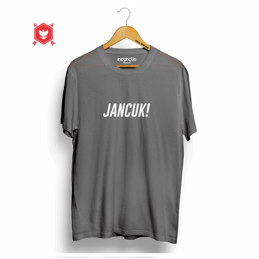 Indoholic Atasan Baju Pakaian Pria Cowok wanita Kaos Distro Murah terbaru Combed 100% Original Jancoek