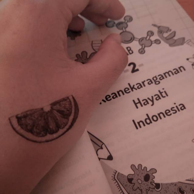 Tato Temporer jeruk Tato orange Stiker Tato Minimalis - JE