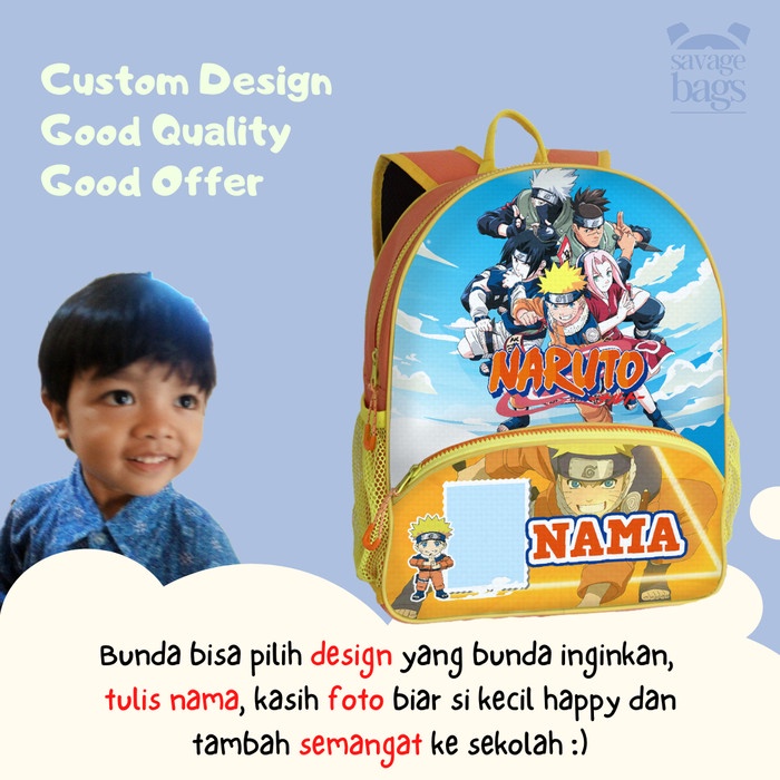 

Tas Custom Anak - Tema Naruto - 1 HARI JADI