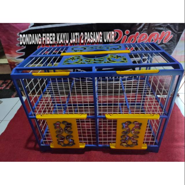 Kandang Dondang Dongdang Jemur Lomba Merpati 2 Pasang 4 Pintu Ukiran Cat Fiber Shopee Indonesia [ 640 x 640 Pixel ]