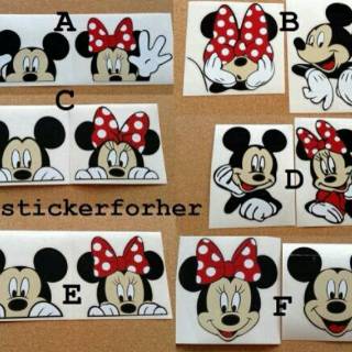  Stiker  Decal Mickey  Minnie Mouse  Banyak Pilihan untuk Kaca 