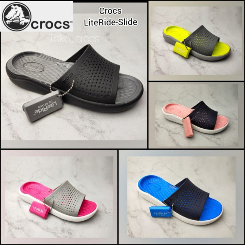 Crocs Literide slide / Sandal Pria wanita / Sandal Crocs literide slide/ crocs pria wanita