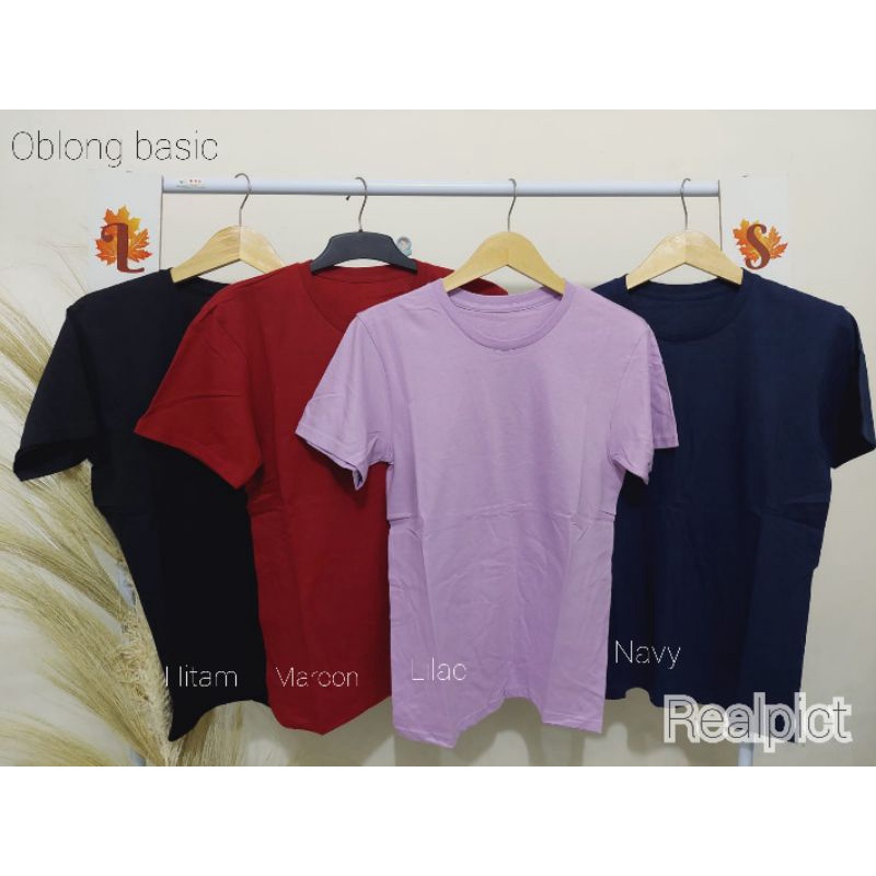 NEW KAOS POLOS BASIC / OBLONG WANITA MURAH / KAOS POLOS MURAH