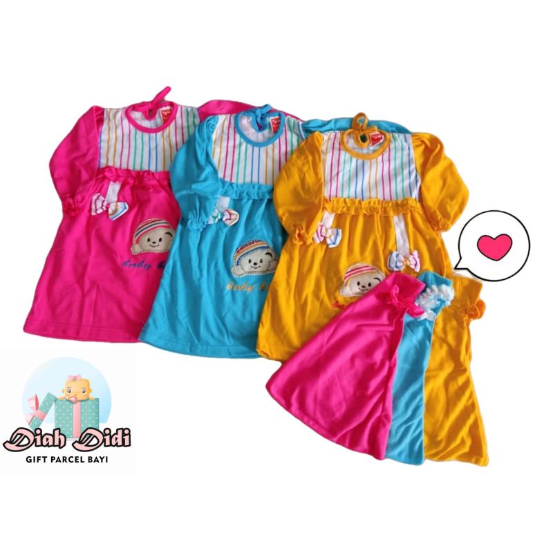 parcel bayi baju muslim 0-18 bulan /hadiah bayi /kado tengok bayi perempuan