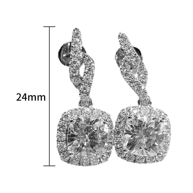 Fancyqube Anting Stud Tindik Bentuk Hati Cubic Zirconia Aaa Untuk Wanita