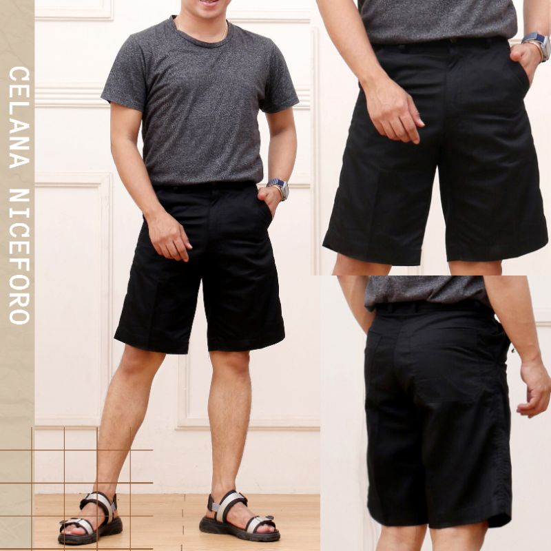 Celana Pendek Pria  Slimfit  Chino Fashion Kasual Distro Cowok Pantai