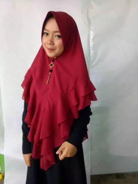 khimar syar'i ceruty babydoll 2 layer malika rempel