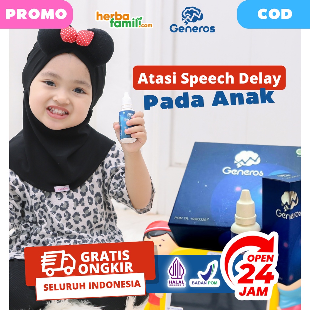 GENEROS 100% ORIGINAL | Vitamin Nutrisi Otak Anak Speech Delay Ori Telat Bicara Ampuh Menutrisi Otak Anak Secara Alami GENEROS