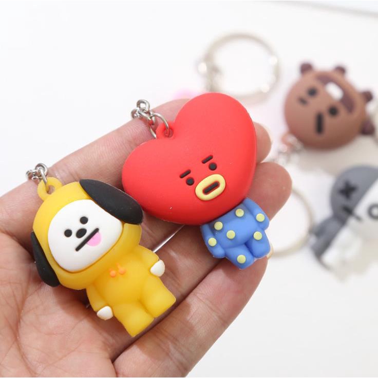 [ACKER] Gantungan Kunci BTS/BT21 Epoxy Doll Liontin untuk Mobil/Tas