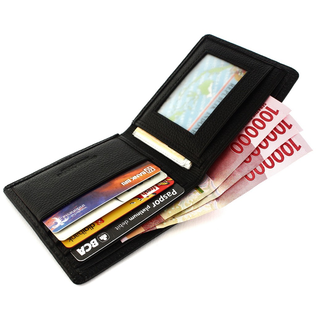 ⭐ Giorgio Agnelli ⭐ Milling 01 Black | Dompet Pria Bahan Kulit Sapi Asli