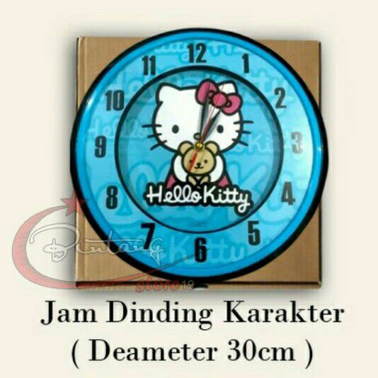 jam dinding karakter hello Kitty lucu