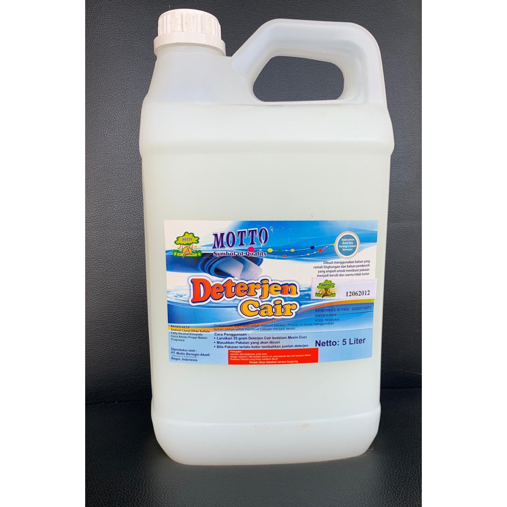 Sabun Cuci Baju / Detergen / Deterjen Cair Laundry MOTTO 5 Liter