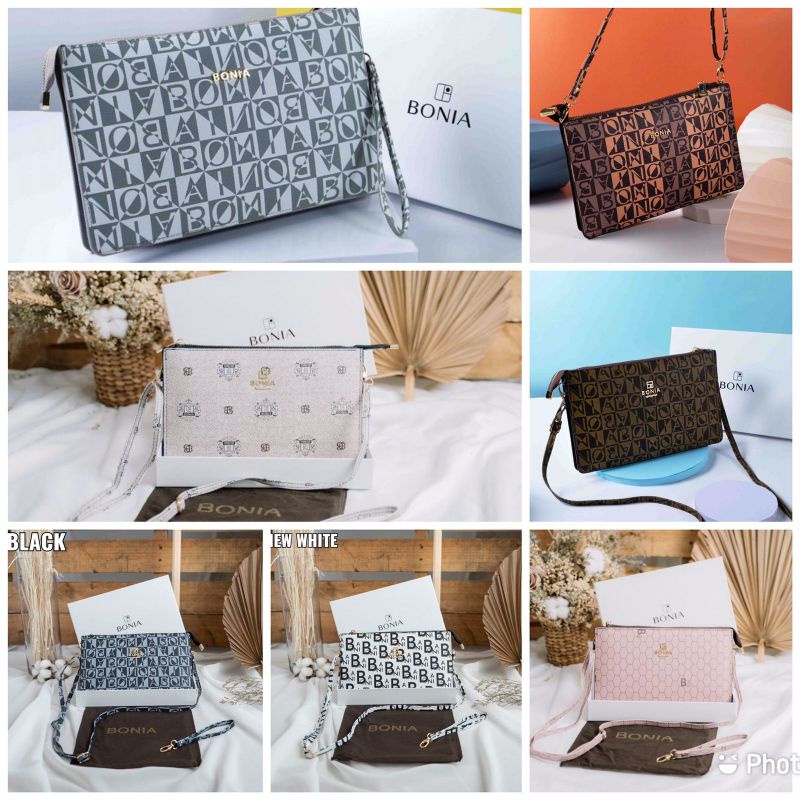handbag BNA 8008/ 1027 with box clutch wanita tas slingbag batam murah import